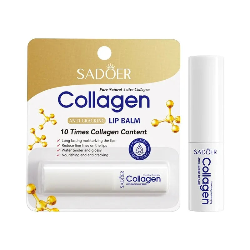 Collagen Moisturizing Lip Balm, Nourishing and Anti-Cracking,