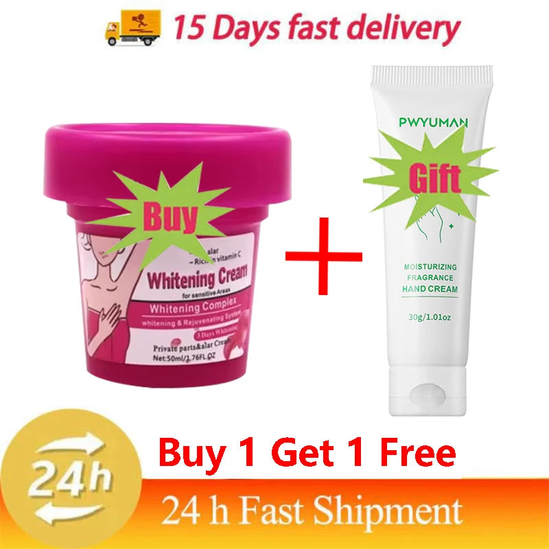 50ml Body Whitening Bleach Cream Brighten Underarm Elbow Knees Joint Removal Intimate Parts Dark Spots Melanin Snow Bleach Cream