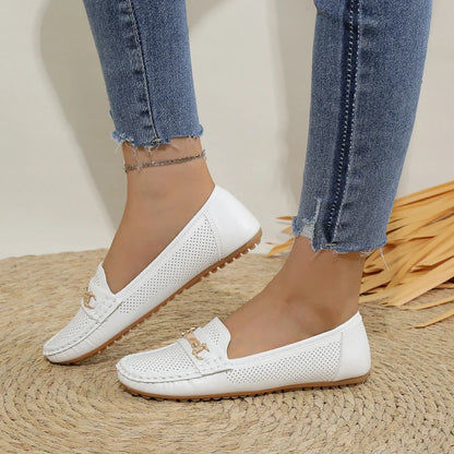 Women Flats Solid Color Mesh Loafers Shallow Shoes for Women Soft Bottom Knit Ballet Flat Shoes Casual Slip on Sneakers Women