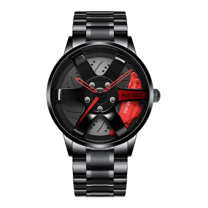 Top Watch Brand Car Wheel Rim Hub Watches Men Super Car Rim Hub Men Watch Stainless Steel Wholesale Watch For Car GTR