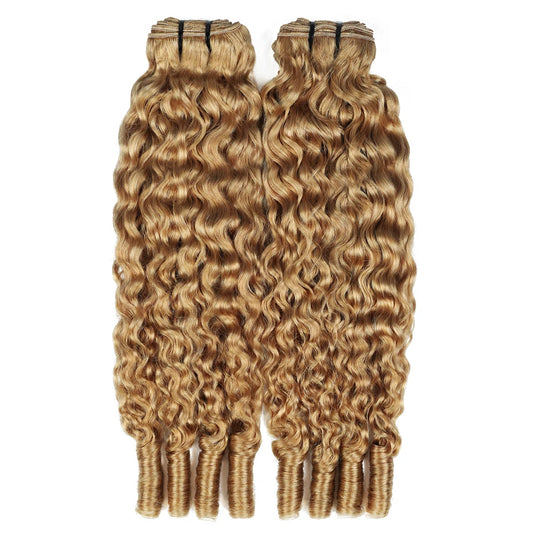 Phashion Burmese Curly 1/3 Bundles #27 Color Wavy Raw Virgin Hair Weave Extensions Bouncy Curly 100% Human Hair For Women Deals