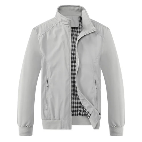 2025 Spring Autumn Casual Solid Fashion Slim Bomber Jacket Men