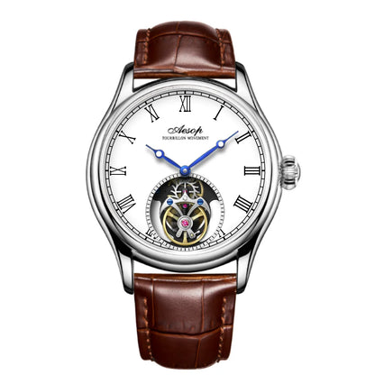 Aesop Real Flying Tourbillon Movement Mechanical Watches Luxury Watch for Men Skeleton Tourbillon Watch Sapphire Official Store