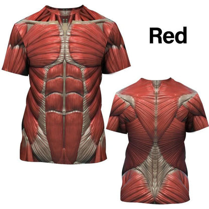 New Funny Muscle 3D T Shirt Men's Fashion Casual T-shirt Men Women Round Neck Short Sleeve Unisex Children Tshirt Clothes