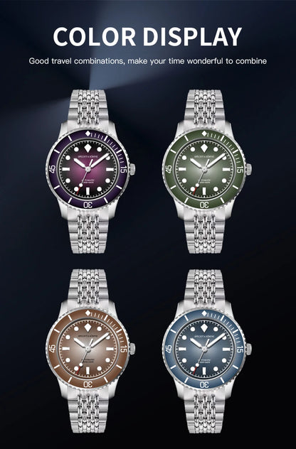 2026 New Specht & Söhne 39mm Vintage Men Dive Watch Automatic Mechanical Watches Sapphire Crystal BGW Luminous Waterproof 200m