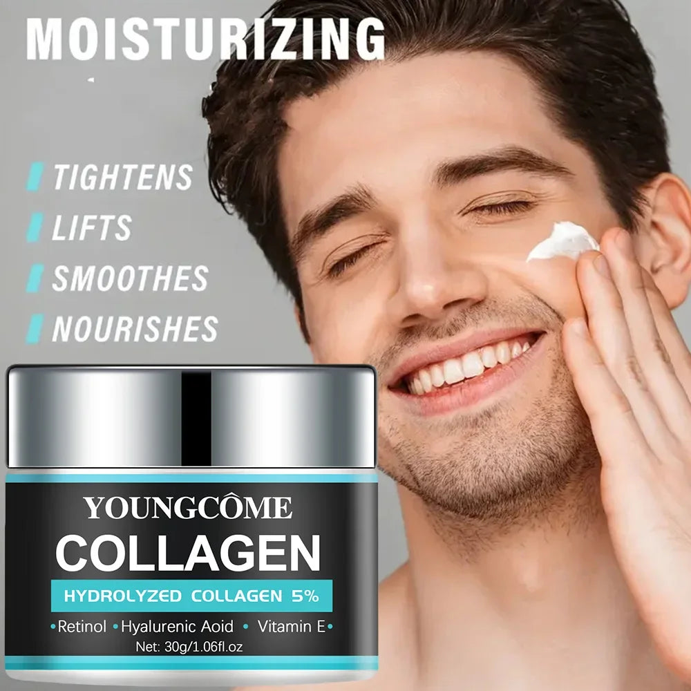 YOUNGCOME Men's Retinol Collagen Smooth Wrinkles Day & Night Retinol Moisturizer Facial Cream Moisturizing Cream Skin Repair