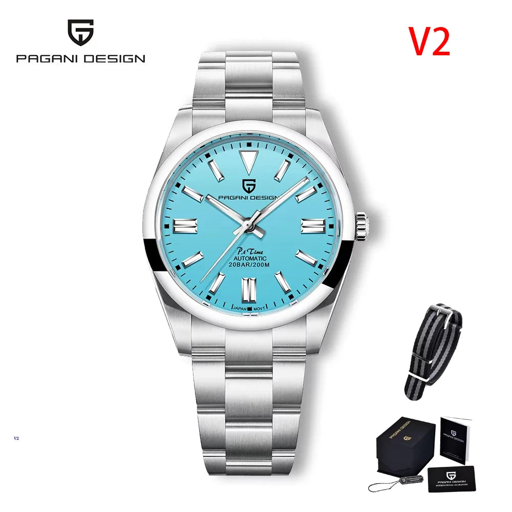 PAGANI DESIGN 2026 New luxury automatic mechanical men watch stainless steel V2 sapphire crystal CS  20bar reloj hombte
