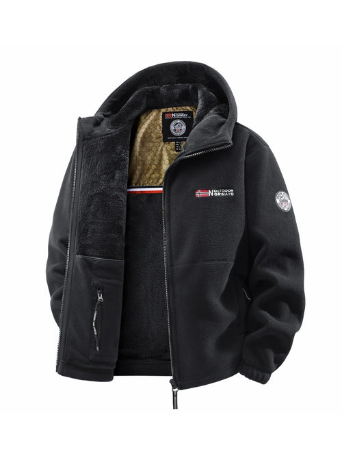Men's Autumn and Winter Outdoor Hooded Jacket, Suitable for Daily Wear