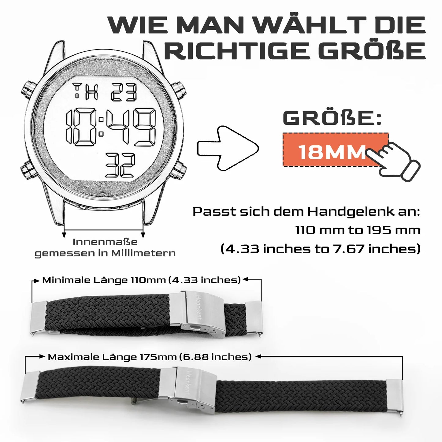 Hearkent Talking Watch Clock for Blind Women Digital Watch Casual Wristwatch Alarm English/German/Spanish/French Speaking Watch
