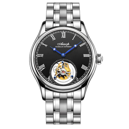 Aesop Real Flying Tourbillon Movement Mechanical Watches Luxury Watch for Men Skeleton Tourbillon Watch Sapphire Official Store