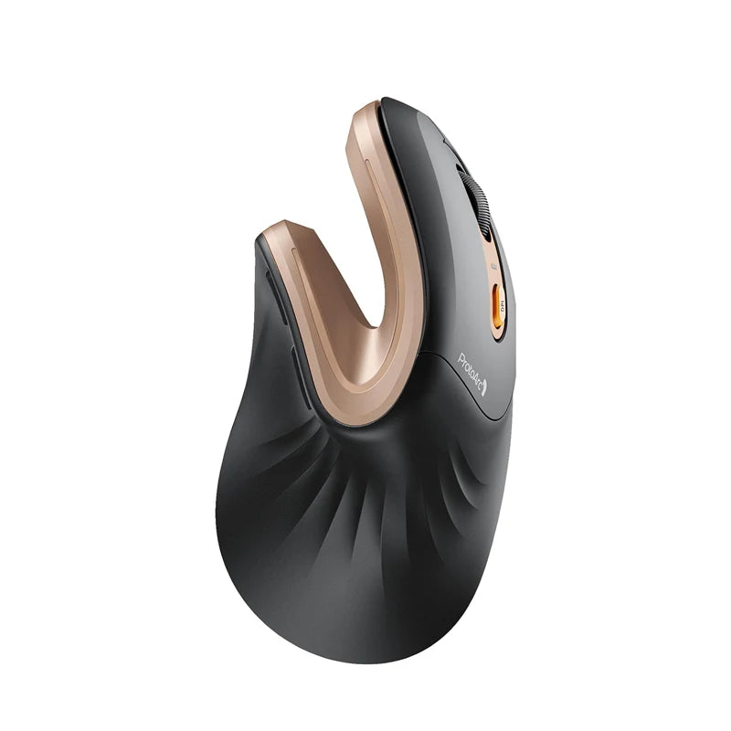 ProtoArc Ergonomic Mouse EM11 NL BT Rechargeable Wireless Vertical Mouse 2.4GHz Optical Mice for Windows, Mac OS