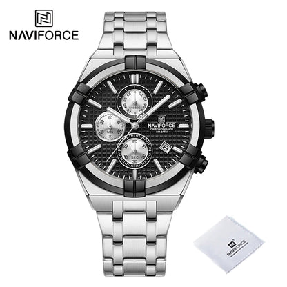 NAVIFORCE Original Watches for Men Quartz Fashion Sport Chronograph Male Simple Wild Waterproof ate Display Wristwatch Man Clock