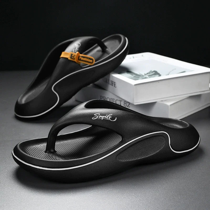 Men's Flip Flops Platform Slippers Soft Sole EVA Slippers for Men Outdoor Casual Beach Shoes Home Non-slip Men Slippers Chanclas