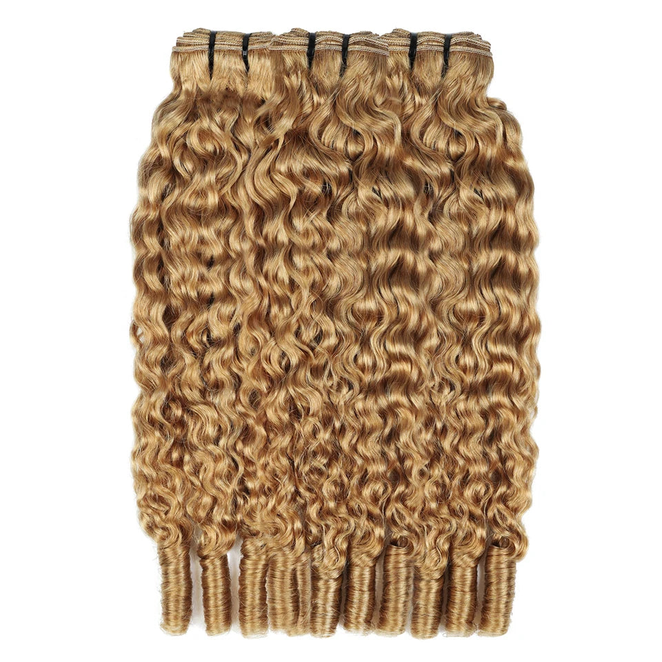 Phashion Burmese Curly 1/3 Bundles #27 Color Wavy Raw Virgin Hair Weave Extensions Bouncy Curly 100% Human Hair For Women Deals