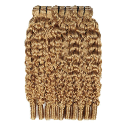 Phashion Burmese Curly 1/3 Bundles #27 Color Wavy Raw Virgin Hair Weave Extensions Bouncy Curly 100% Human Hair For Women Deals