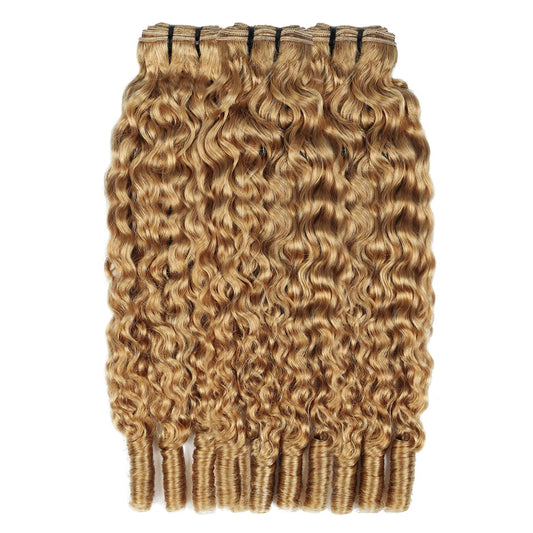 Phashion Burmese Curly 1/3 Bundles #27 Color Wavy Raw Virgin Hair Weave Extensions Bouncy Curly 100% Human Hair For Women Deals