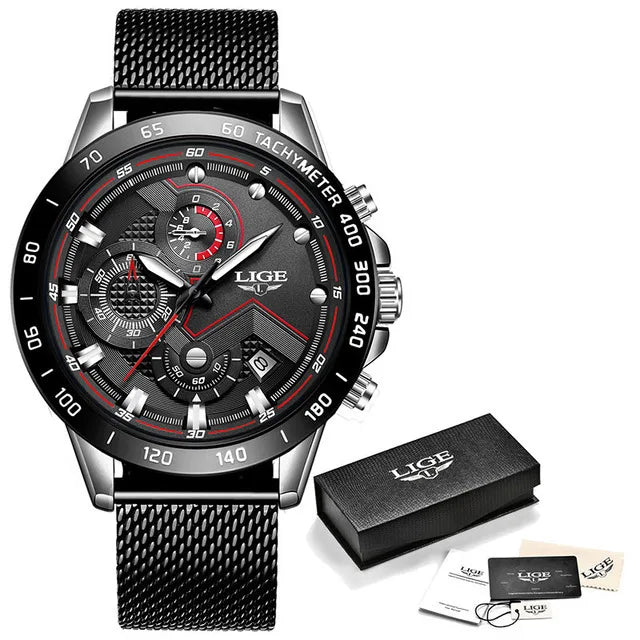 LIGE New Rose Gold Women Watch Top Brand Luxury Watch Women Quartz Sport Women's Bracelet Watches Waterproof Relogios Feminino