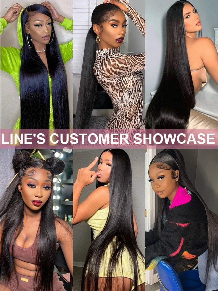 44 40 Inches Straight 13x6 360 Lace Frontal Human Hair Wigs Brazilian 7x5 Ready To Go Glueless Wig 100% Human Hair Preplucked