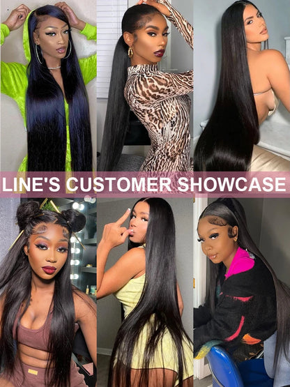 44 40 Inches Straight 13x6 360 Lace Frontal Human Hair Wigs Brazilian 7x5 Ready To Go Glueless Wig 100% Human Hair Preplucked