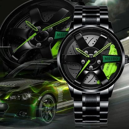 Top Watch Brand Car Wheel Rim Hub Watches Men Super Car Rim Hub Men Watch Stainless Steel Wholesale Watch For Car GTR