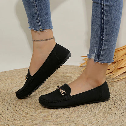 Women Flats Solid Color Mesh Loafers Shallow Shoes for Women Soft Bottom Knit Ballet Flat Shoes Casual Slip on Sneakers Women