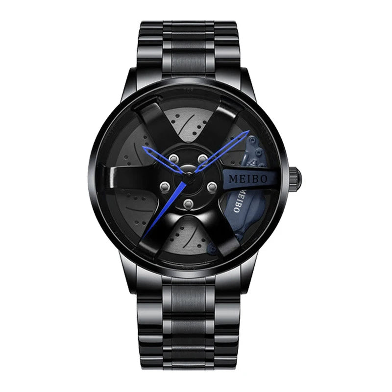 Top Watch Brand Car Wheel Rim Hub Watches Men Super Car Rim Hub Men Watch Stainless Steel Wholesale Watch For Car GTR
