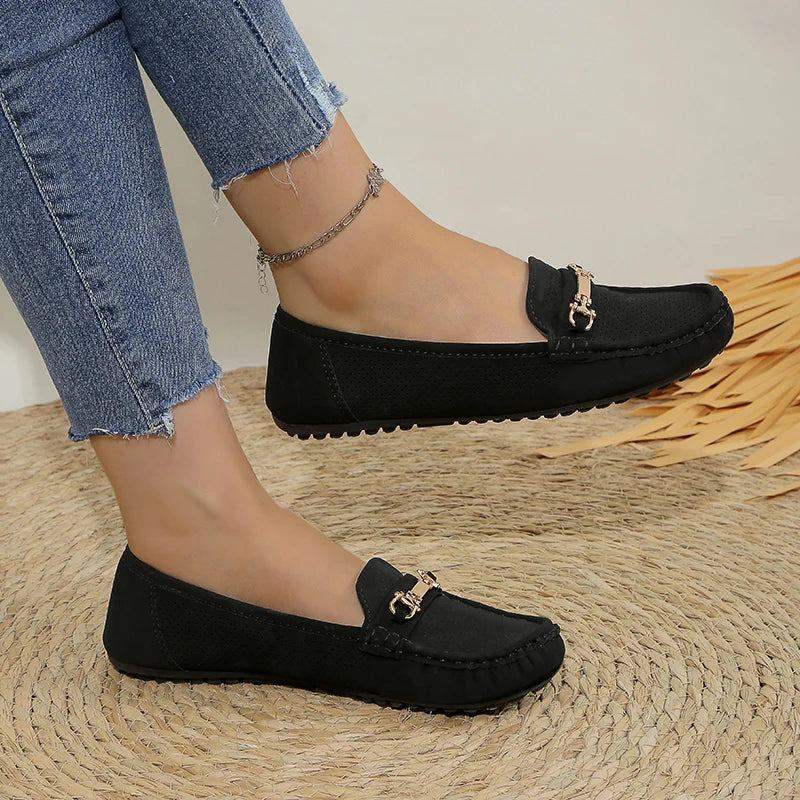 Women Flats Solid Color Mesh Loafers Shallow Shoes for Women Soft Bottom Knit Ballet Flat Shoes Casual Slip on Sneakers Women