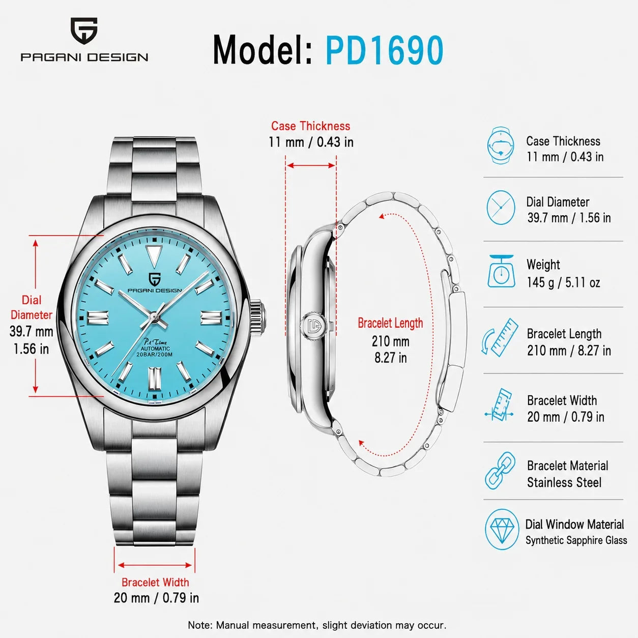 PAGANI DESIGN 2026 New luxury automatic mechanical men watch stainless steel V2 sapphire crystal CS  20bar reloj hombte