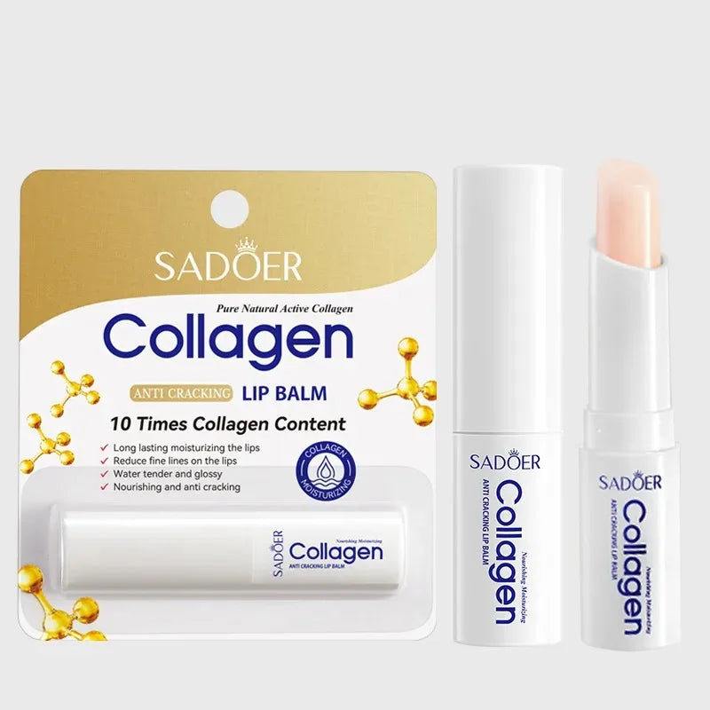 Collagen Moisturizing Lip Balm, Nourishing and Anti-Cracking,