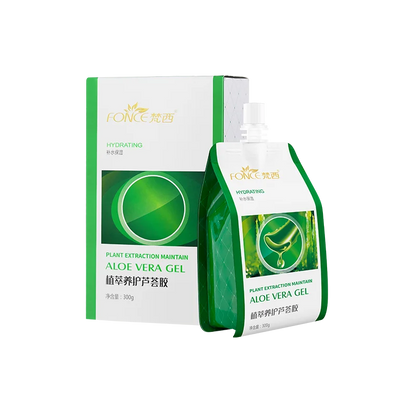 FONCE Organic Pure Aloe Vera Gel 300g Moisturizing Cream Sunburn Aloe Gel Natural Safe Sleeping Mask Soothing Lotion