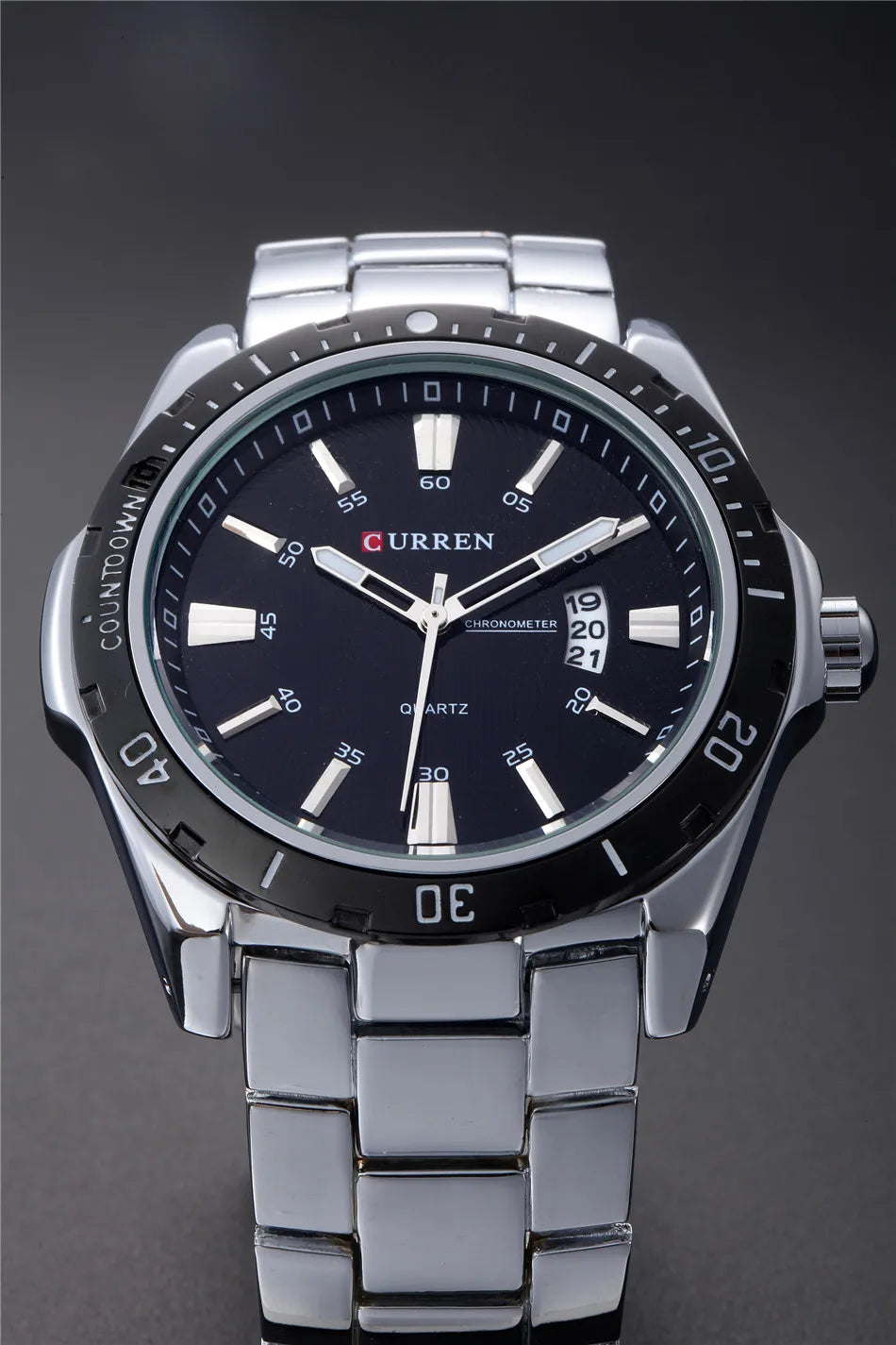 CURREN Fashion Men's Quartz Watch Stainless Steel Waterproof Luminous Man Watch Chronograph Date Multifunction Watches For Men