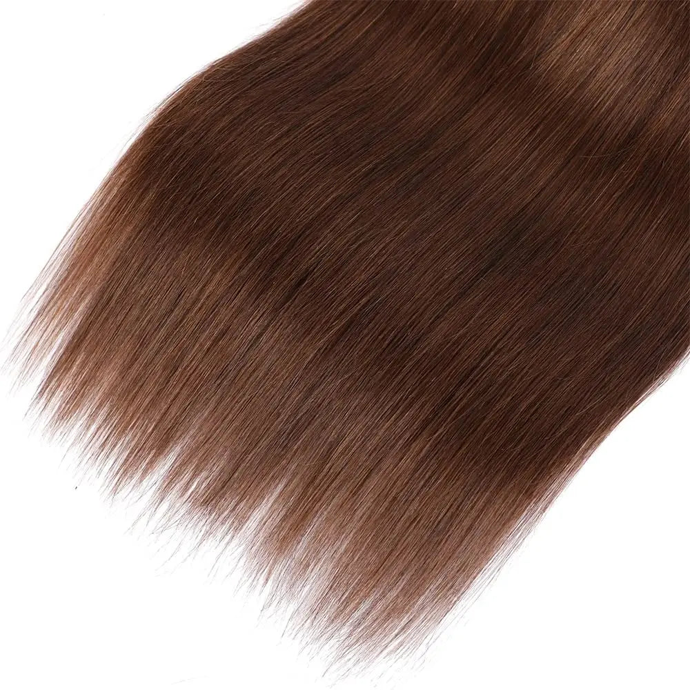 Color 4 Brown Straight Bundles Human Hair Dark Brown Human Hair Bundles Brazilian Unprocessed Virgin Weave No Tangle Hair