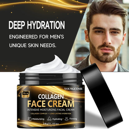 Men's Collagen Moisturizing Cream Skincare Fade Facial Wrinkles Hyaluronic Acid Firming Skin Moisturizer