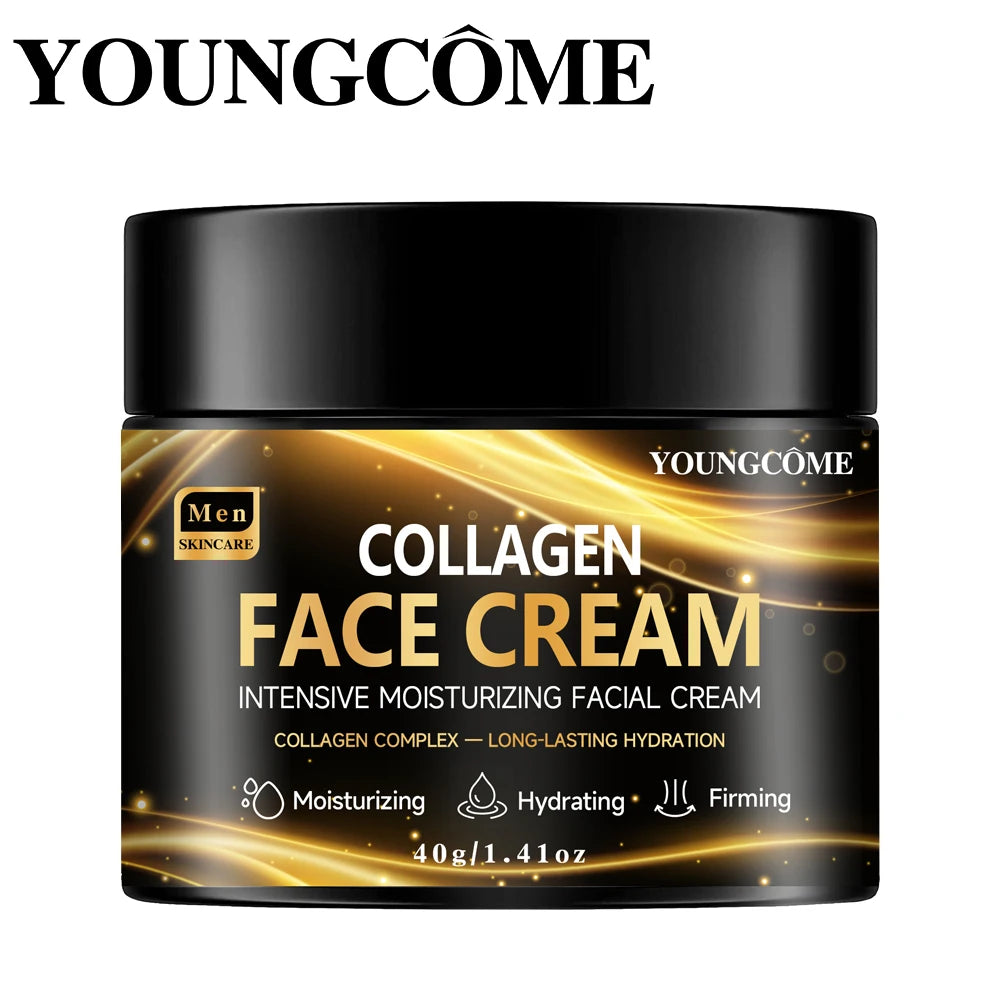 Men's Collagen Moisturizing Cream Skincare Fade Facial Wrinkles Hyaluronic Acid Firming Skin Moisturizer