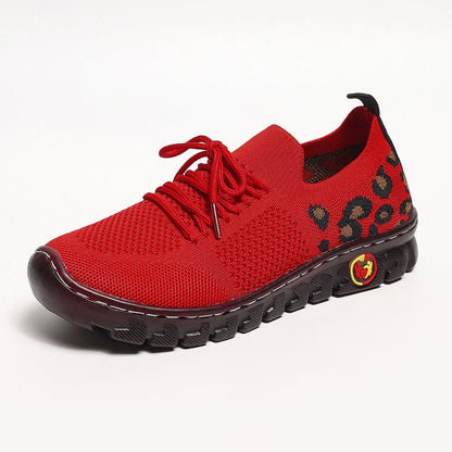 Plus Size 36-43 Shoes for Women Summer Women Mesh Breathable Comfortable Non-slip Flats Loafers Lace Up Sneakers Women