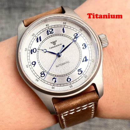 Titanium 39mm Tandorio 20ATM Dive Miyota NH35 PT Automatic Mechanical Watch Men Sapphire Leisure Wristwatch Waterproof Watches