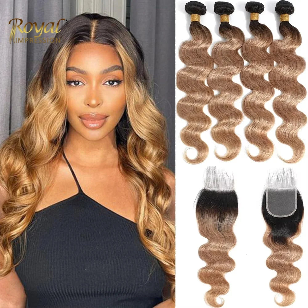 100% Human Hair Body Wave Bundles Human Hair With Closure Brazilian Natural Black 3/4 Bundle Virgin Hair Raw Hair Extensions