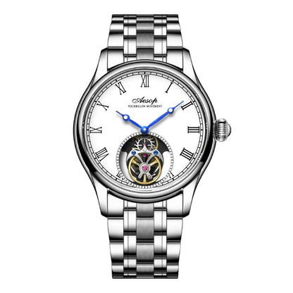 Aesop Real Flying Tourbillon Movement Mechanical Watches Luxury Watch for Men Skeleton Tourbillon Watch Sapphire Official Store