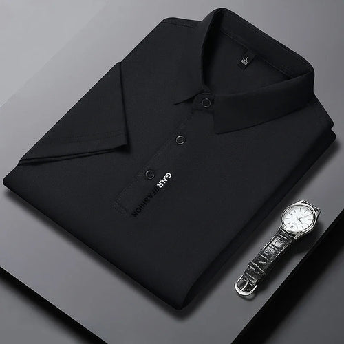 Men's Short Sleeve Solid Color Polo Shirt Breathable Comfortable