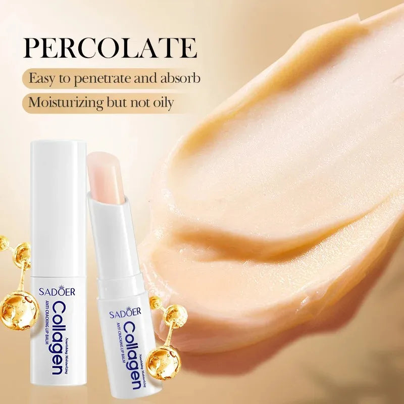 Collagen Moisturizing Lip Balm, Nourishing and Anti-Cracking,