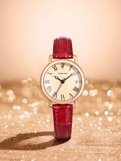 LUCKYFOX Fashionable ladies watch with a simple and elegant design small dial ladies quartz watch; Christmas gift; wristwatch