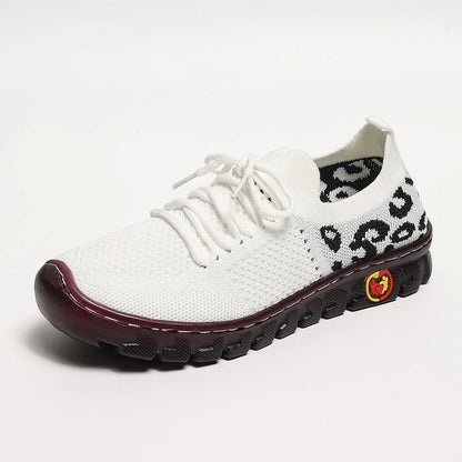 Plus Size 36-43 Shoes for Women Summer Women Mesh Breathable Comfortable Non-slip Flats Loafers Lace Up Sneakers Women