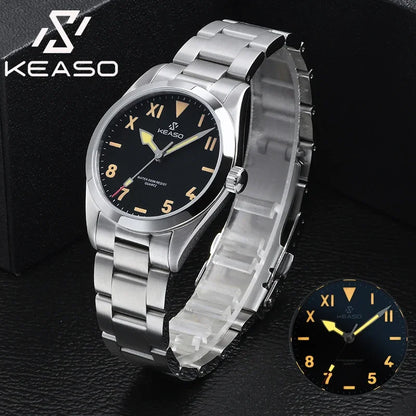 KEASO Top Men's Dive Watches MIYOTA 2035 Quartz Movement Sapphire C3 Luminous 200M Waterproof Sports 316L Solid Steel Watch