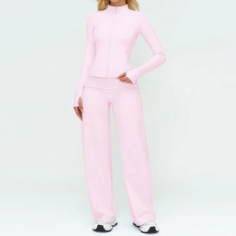 BIANHUI Women's Tracksuit Yoga Set Loose Casual Women Outdoor Sports Long Sleeve 2/3 Piece Set Sportswear Woman Gym Clothes