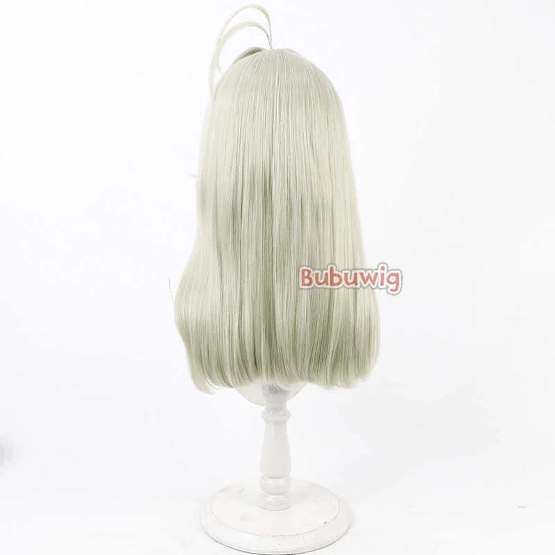 Bubuwig Synthetic Hair Moria Ruruka Cosplay Wigs Star Detective Precure! Moria Ruruka 60cm Long Light Green Wig Heat Resistant
