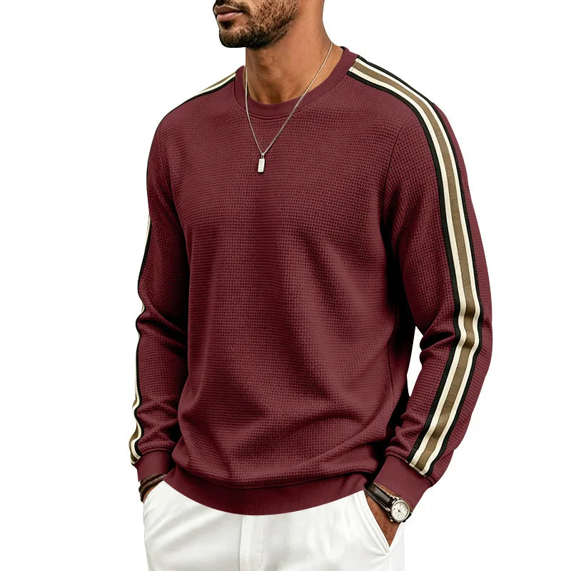 Men Lightweight Pineapple Grid Sweatshirt, Crew Neck Loose Breathable Casual Sport Top For Spring Autumn Amazon EU US