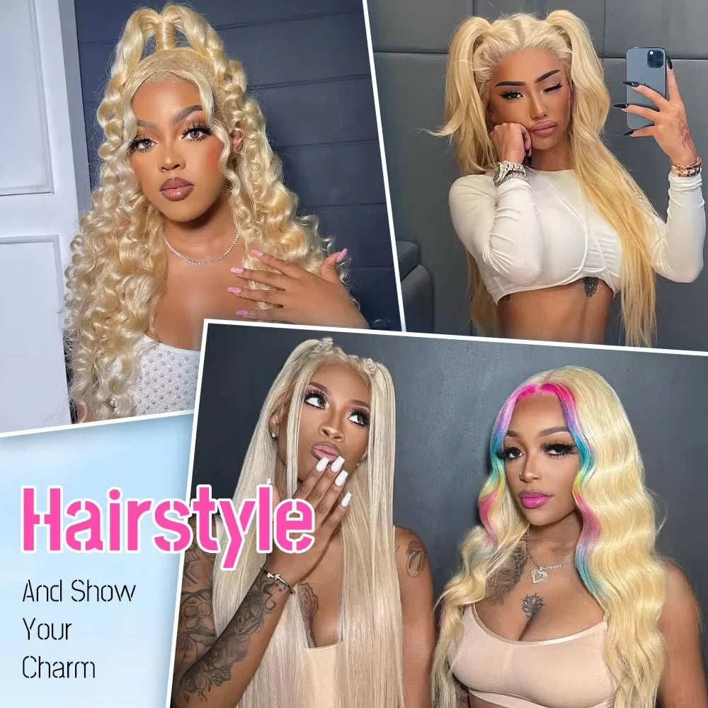 13x6 Body Wave Transparent HD 30 46 Inch 613 Honey Blonde Lace Frontal Human Hair Wig 200 Density Brazilian 13x4 Lace Front Wig