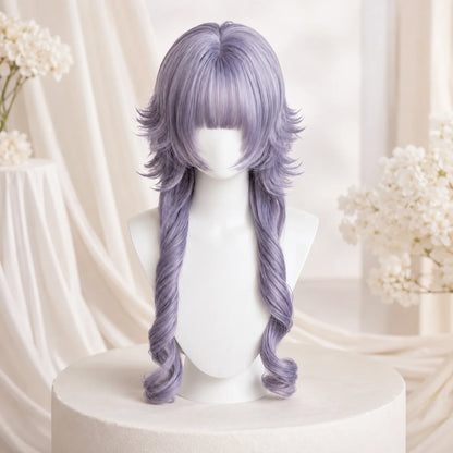 Lavender Purple High Level Comes with Anti Stiff Jellyfish Head and bangs Daily Top Synthetic Full Head Set