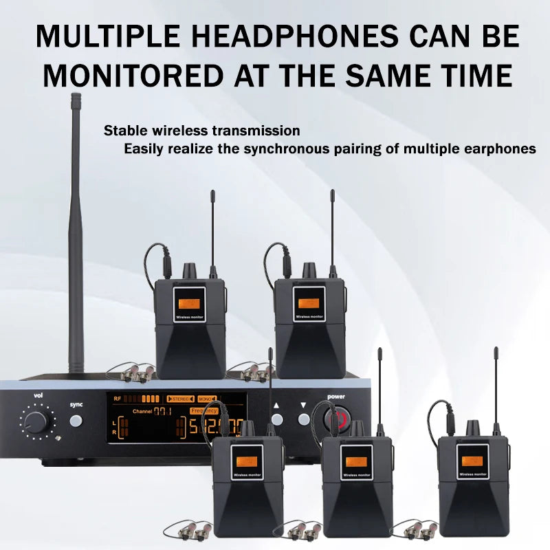 Professional Grade Stage Wireless In Ear Monitoring System With UHF mono mono Frequency,For Stage/Band/Drummer/Small Concert ﻿