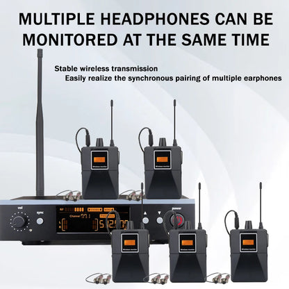 Professional Grade Stage Wireless In Ear Monitoring System With UHF mono mono Frequency,For Stage/Band/Drummer/Small Concert ﻿